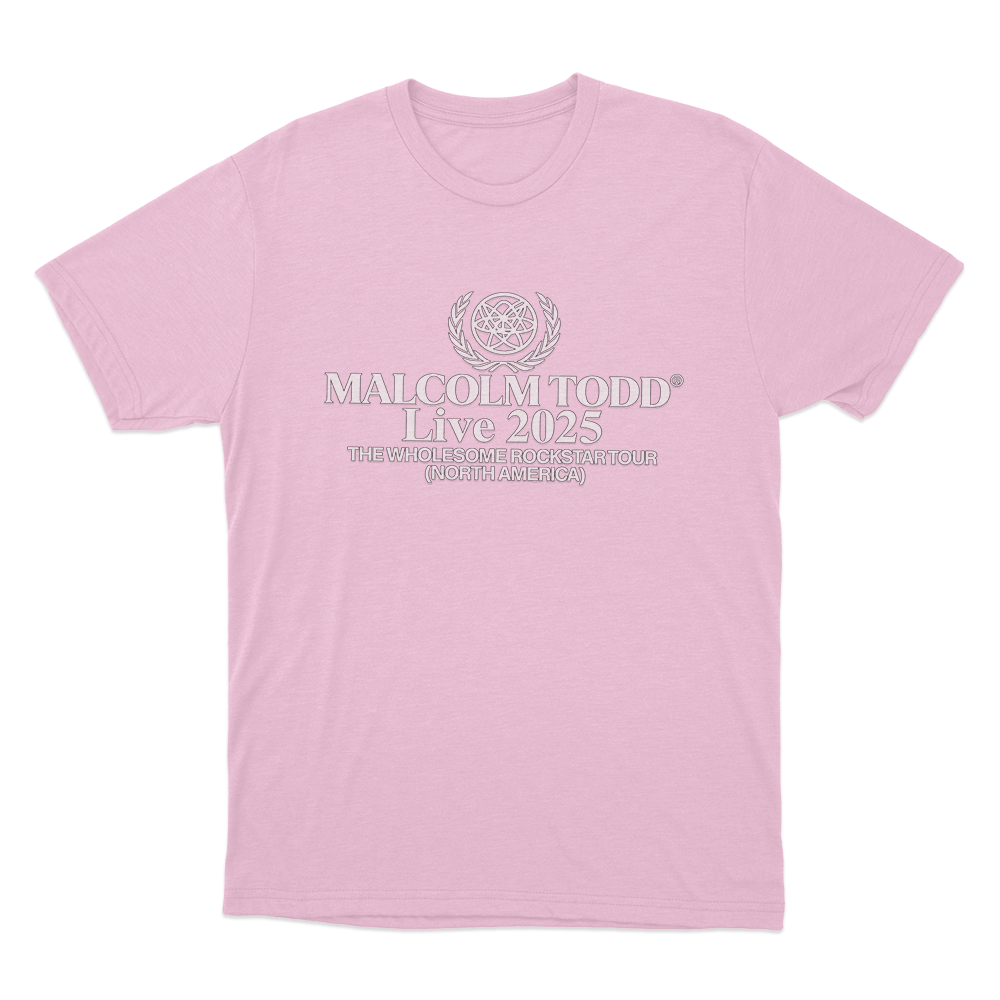 Malcolm Todd Live 2025 Unisex T Shirt Pink Malcolm Todd Live 2025 Unisex T Shirt Pink