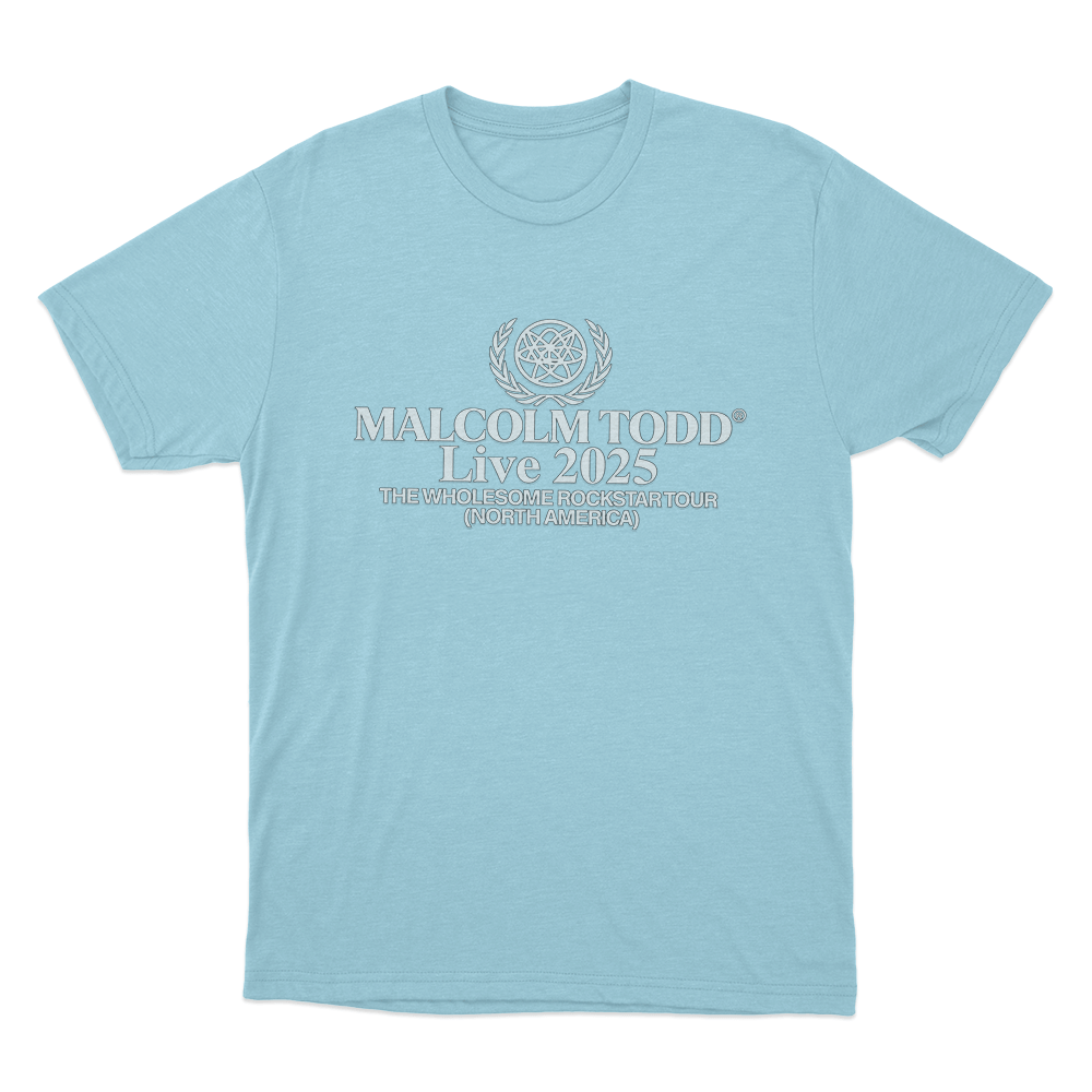 Malcolm Todd Live 2025 Unisex T Shirt Sky Blue Malcolm Todd Live 2025 Unisex T Shirt Sky Blue